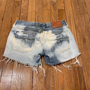 LuckyBrand TyeDyed Cut Off Distressed Jean Shorts